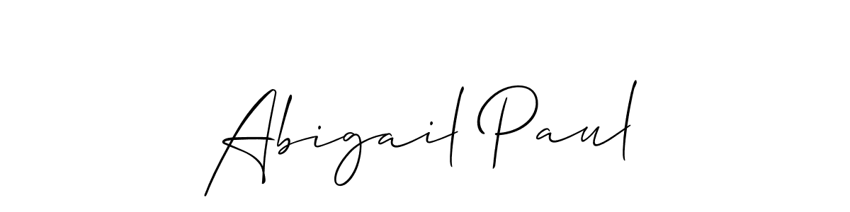 Design your own signature with our free online signature maker. With this signature software, you can create a handwritten (Allison_Script) signature for name Abigail Paul. Abigail Paul signature style 2 images and pictures png