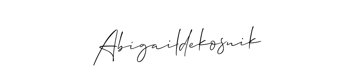 Make a beautiful signature design for name Abigaildekosnik. Use this online signature maker to create a handwritten signature for free. Abigaildekosnik signature style 2 images and pictures png