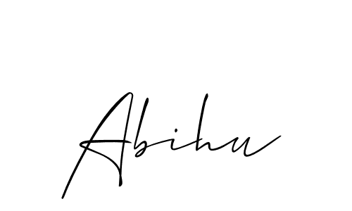 How to make Abihu signature? Allison_Script is a professional autograph style. Create handwritten signature for Abihu name. Abihu signature style 2 images and pictures png