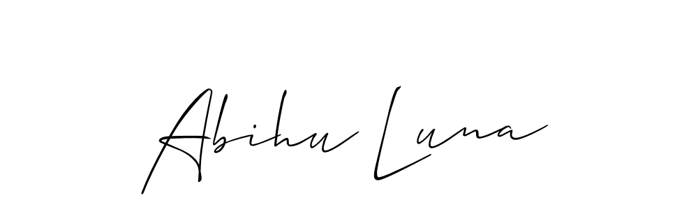 Best and Professional Signature Style for Abihu Luna. Allison_Script Best Signature Style Collection. Abihu Luna signature style 2 images and pictures png