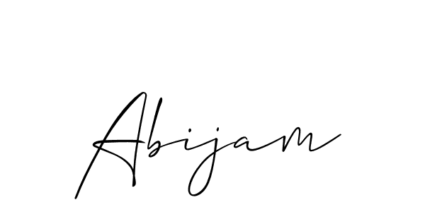 Also You can easily find your signature by using the search form. We will create Abijam name handwritten signature images for you free of cost using Allison_Script sign style. Abijam signature style 2 images and pictures png