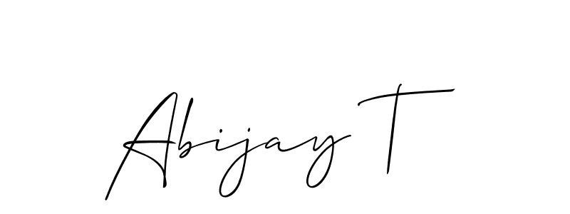 Make a beautiful signature design for name Abijay T. Use this online signature maker to create a handwritten signature for free. Abijay T signature style 2 images and pictures png