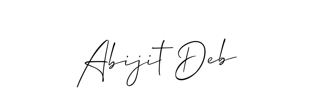 It looks lik you need a new signature style for name Abijit Deb. Design unique handwritten (Allison_Script) signature with our free signature maker in just a few clicks. Abijit Deb signature style 2 images and pictures png