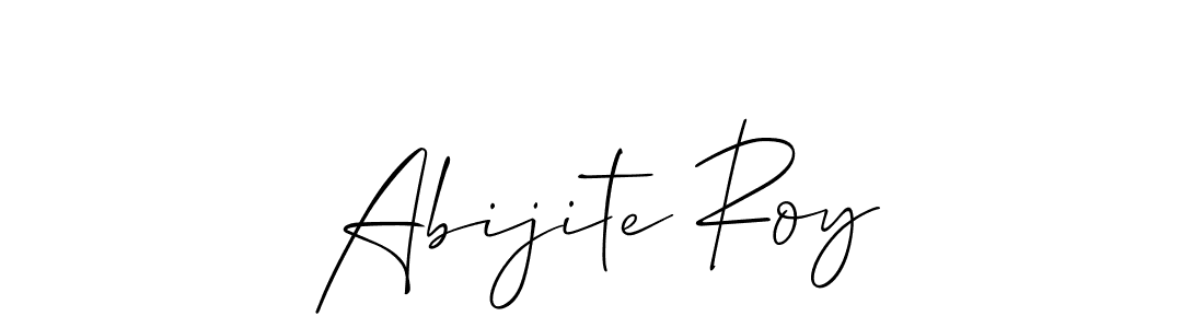 You should practise on your own different ways (Allison_Script) to write your name (Abijite Roy) in signature. don't let someone else do it for you. Abijite Roy signature style 2 images and pictures png