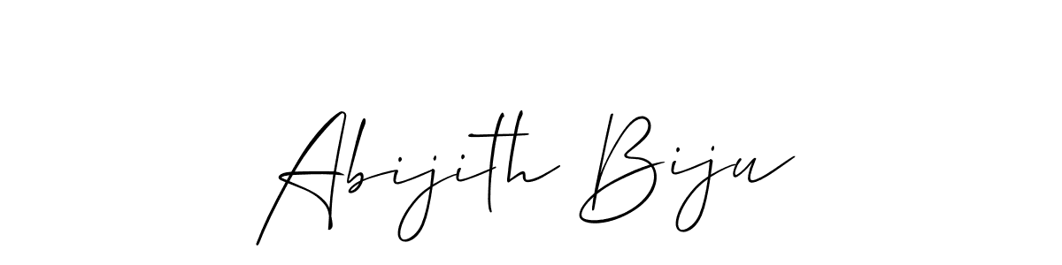 How to make Abijith Biju signature? Allison_Script is a professional autograph style. Create handwritten signature for Abijith Biju name. Abijith Biju signature style 2 images and pictures png