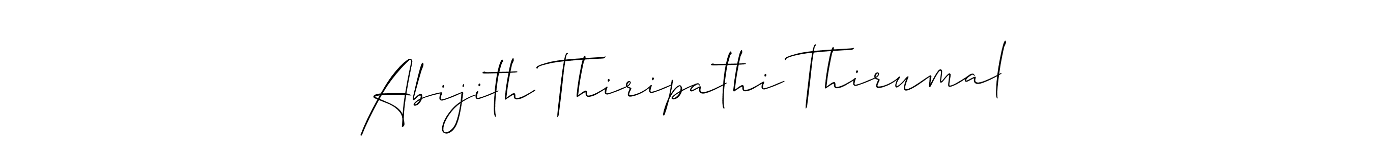 Also we have Abijith Thiripathi Thirumal name is the best signature style. Create professional handwritten signature collection using Allison_Script autograph style. Abijith Thiripathi Thirumal signature style 2 images and pictures png