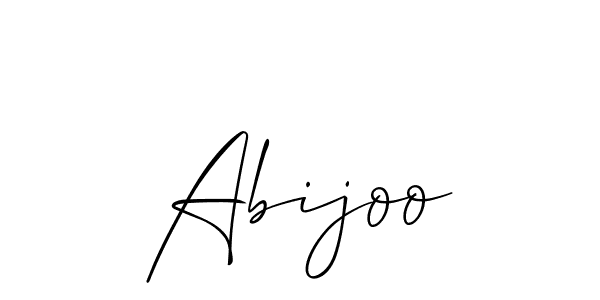Create a beautiful signature design for name Abijoo. With this signature (Allison_Script) fonts, you can make a handwritten signature for free. Abijoo signature style 2 images and pictures png