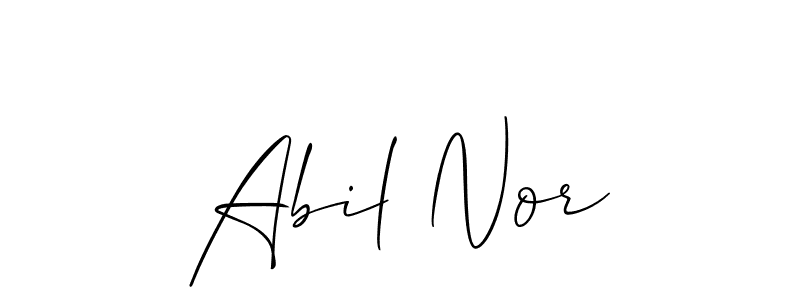 Check out images of Autograph of Abil Nor name. Actor Abil Nor Signature Style. Allison_Script is a professional sign style online. Abil Nor signature style 2 images and pictures png