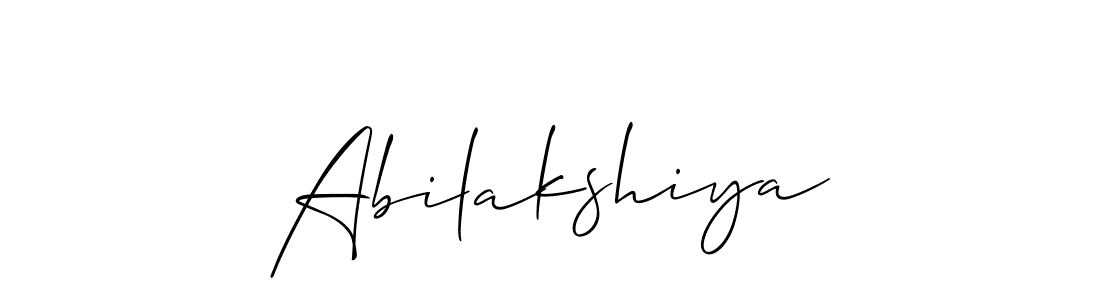 How to make Abilakshiya name signature. Use Allison_Script style for creating short signs online. This is the latest handwritten sign. Abilakshiya signature style 2 images and pictures png