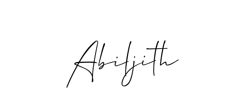 How to make Abiljith signature? Allison_Script is a professional autograph style. Create handwritten signature for Abiljith name. Abiljith signature style 2 images and pictures png