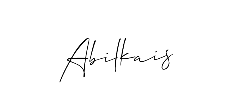 Allison_Script is a professional signature style that is perfect for those who want to add a touch of class to their signature. It is also a great choice for those who want to make their signature more unique. Get Abilkais name to fancy signature for free. Abilkais signature style 2 images and pictures png