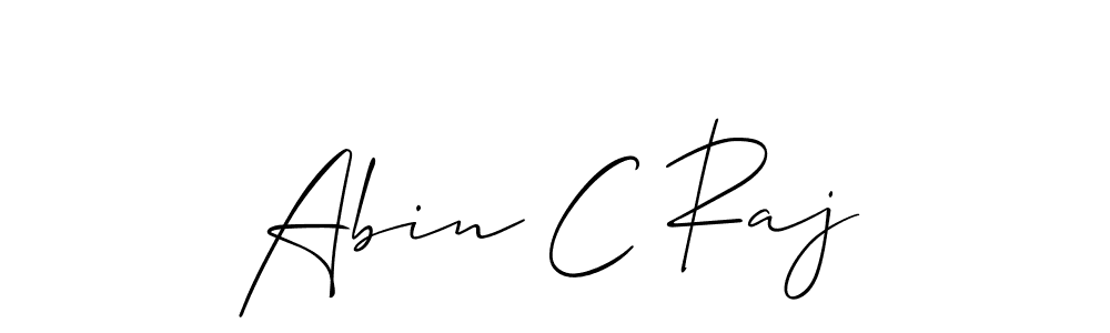 How to make Abin C Raj name signature. Use Allison_Script style for creating short signs online. This is the latest handwritten sign. Abin C Raj signature style 2 images and pictures png