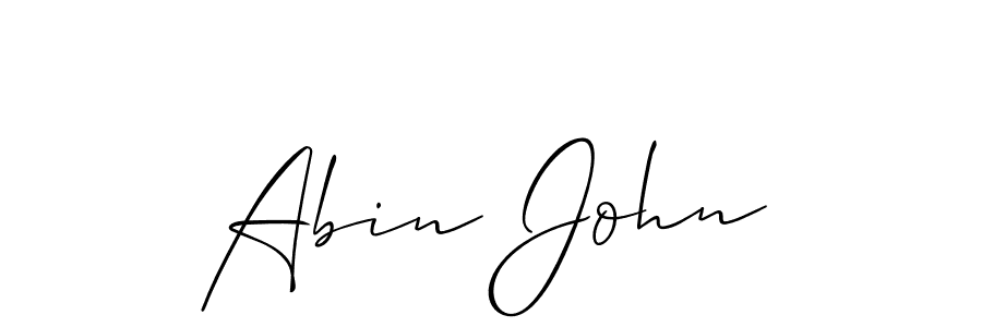 How to make Abin John signature? Allison_Script is a professional autograph style. Create handwritten signature for Abin John name. Abin John signature style 2 images and pictures png