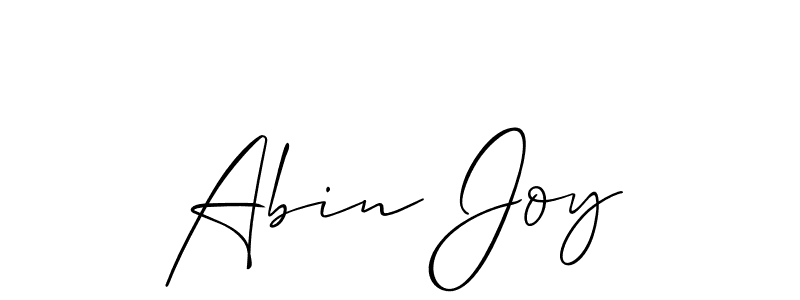 It looks lik you need a new signature style for name Abin Joy. Design unique handwritten (Allison_Script) signature with our free signature maker in just a few clicks. Abin Joy signature style 2 images and pictures png