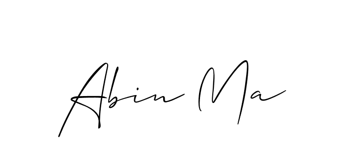 How to make Abin Ma name signature. Use Allison_Script style for creating short signs online. This is the latest handwritten sign. Abin Ma signature style 2 images and pictures png