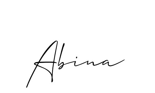Also we have Abina name is the best signature style. Create professional handwritten signature collection using Allison_Script autograph style. Abina signature style 2 images and pictures png