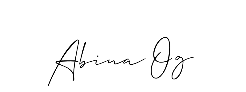 Similarly Allison_Script is the best handwritten signature design. Signature creator online .You can use it as an online autograph creator for name Abina Og. Abina Og signature style 2 images and pictures png