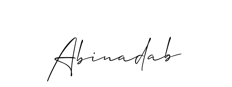 Also we have Abinadab name is the best signature style. Create professional handwritten signature collection using Allison_Script autograph style. Abinadab signature style 2 images and pictures png