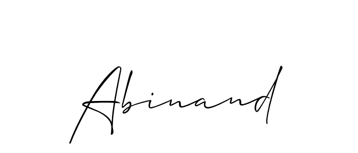 Design your own signature with our free online signature maker. With this signature software, you can create a handwritten (Allison_Script) signature for name Abinand. Abinand signature style 2 images and pictures png