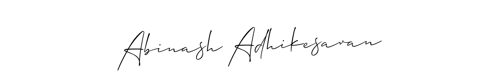 Create a beautiful signature design for name Abinash Adhikesavan. With this signature (Allison_Script) fonts, you can make a handwritten signature for free. Abinash Adhikesavan signature style 2 images and pictures png