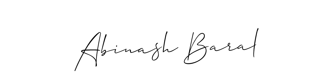 Allison_Script is a professional signature style that is perfect for those who want to add a touch of class to their signature. It is also a great choice for those who want to make their signature more unique. Get Abinash Baral name to fancy signature for free. Abinash Baral signature style 2 images and pictures png