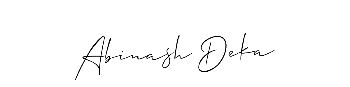 How to Draw Abinash Deka signature style? Allison_Script is a latest design signature styles for name Abinash Deka. Abinash Deka signature style 2 images and pictures png