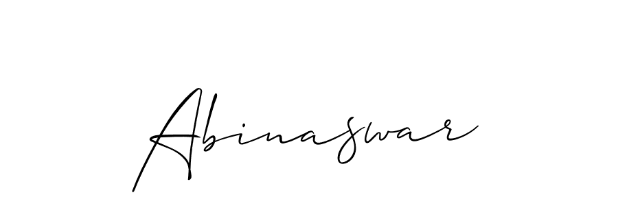 The best way (Allison_Script) to make a short signature is to pick only two or three words in your name. The name Abinaswar include a total of six letters. For converting this name. Abinaswar signature style 2 images and pictures png