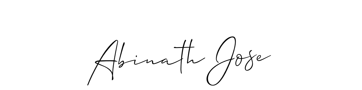 How to make Abinath Jose signature? Allison_Script is a professional autograph style. Create handwritten signature for Abinath Jose name. Abinath Jose signature style 2 images and pictures png
