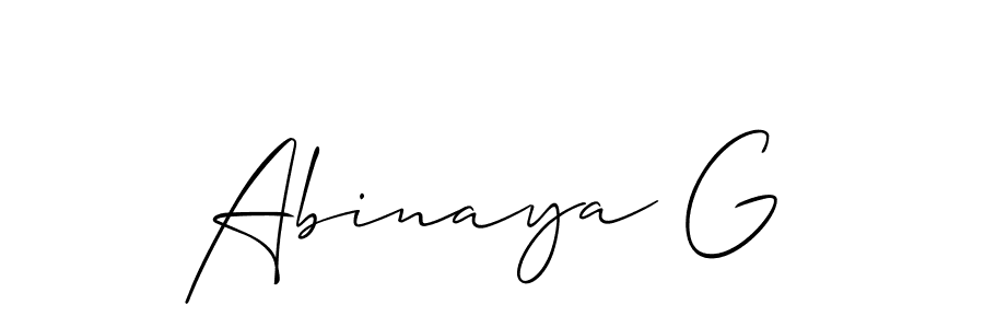 Abinaya G stylish signature style. Best Handwritten Sign (Allison_Script) for my name. Handwritten Signature Collection Ideas for my name Abinaya G. Abinaya G signature style 2 images and pictures png