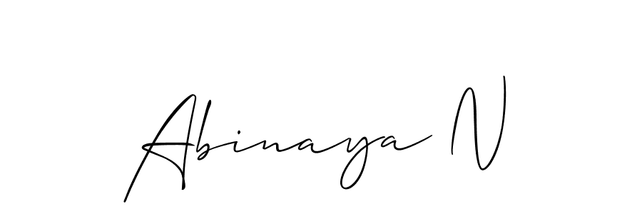 Allison_Script is a professional signature style that is perfect for those who want to add a touch of class to their signature. It is also a great choice for those who want to make their signature more unique. Get Abinaya N name to fancy signature for free. Abinaya N signature style 2 images and pictures png