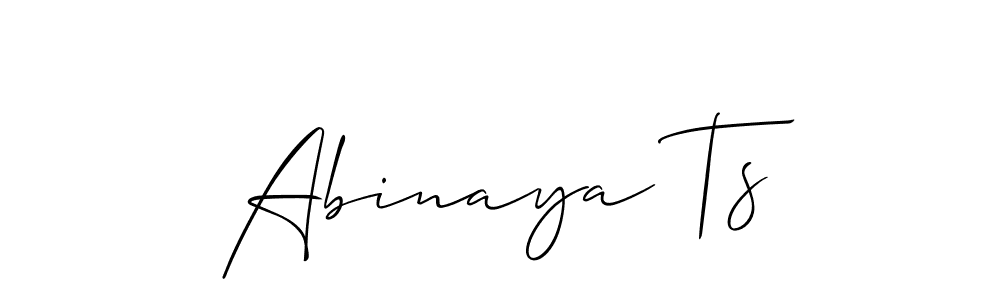 Make a short Abinaya Ts signature style. Manage your documents anywhere anytime using Allison_Script. Create and add eSignatures, submit forms, share and send files easily. Abinaya Ts signature style 2 images and pictures png