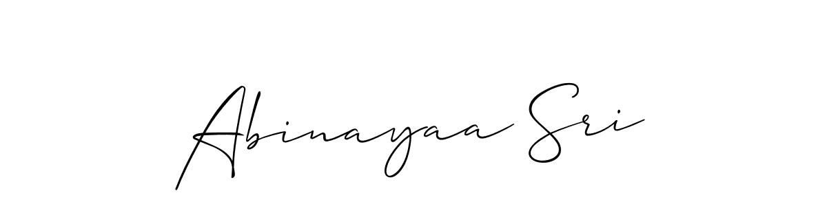 It looks lik you need a new signature style for name Abinayaa Sri. Design unique handwritten (Allison_Script) signature with our free signature maker in just a few clicks. Abinayaa Sri signature style 2 images and pictures png