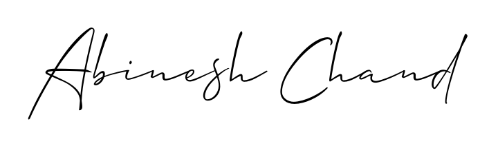 You can use this online signature creator to create a handwritten signature for the name Abinesh Chand. This is the best online autograph maker. Abinesh Chand signature style 2 images and pictures png