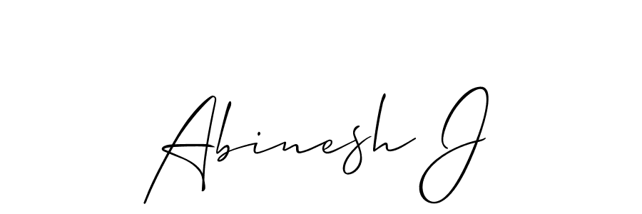 Make a beautiful signature design for name Abinesh J. With this signature (Allison_Script) style, you can create a handwritten signature for free. Abinesh J signature style 2 images and pictures png