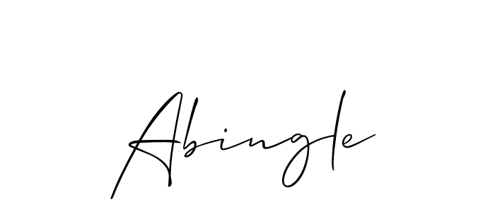 Allison_Script is a professional signature style that is perfect for those who want to add a touch of class to their signature. It is also a great choice for those who want to make their signature more unique. Get Abingle name to fancy signature for free. Abingle signature style 2 images and pictures png