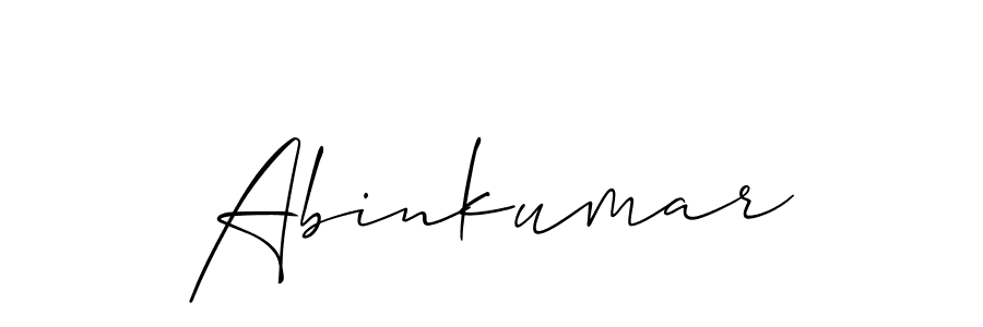 Allison_Script is a professional signature style that is perfect for those who want to add a touch of class to their signature. It is also a great choice for those who want to make their signature more unique. Get Abinkumar name to fancy signature for free. Abinkumar signature style 2 images and pictures png