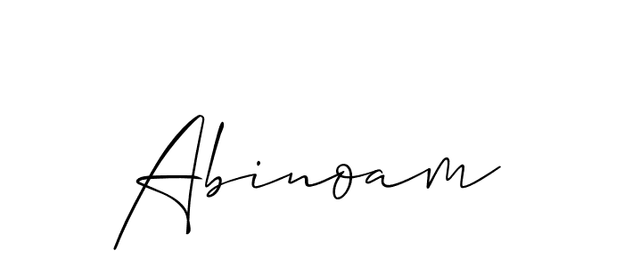 Use a signature maker to create a handwritten signature online. With this signature software, you can design (Allison_Script) your own signature for name Abinoam. Abinoam signature style 2 images and pictures png