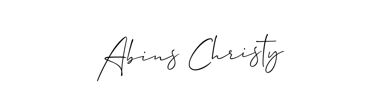 if you are searching for the best signature style for your name Abins Christy. so please give up your signature search. here we have designed multiple signature styles  using Allison_Script. Abins Christy signature style 2 images and pictures png