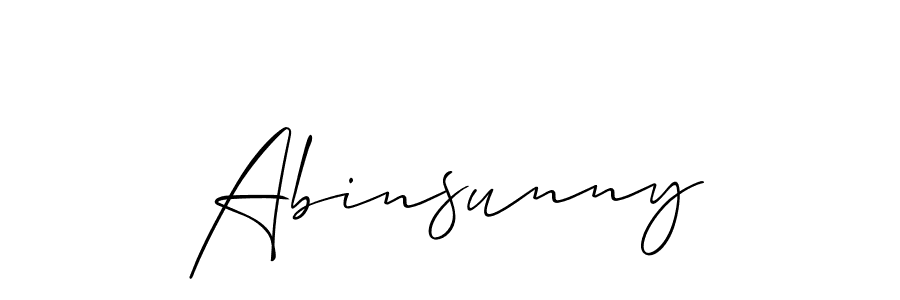 Make a beautiful signature design for name Abinsunny. With this signature (Allison_Script) style, you can create a handwritten signature for free. Abinsunny signature style 2 images and pictures png