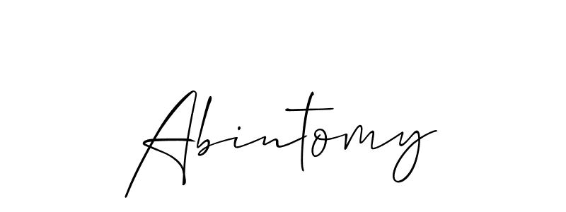 The best way (Allison_Script) to make a short signature is to pick only two or three words in your name. The name Abintomy include a total of six letters. For converting this name. Abintomy signature style 2 images and pictures png