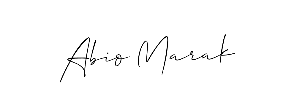 Design your own signature with our free online signature maker. With this signature software, you can create a handwritten (Allison_Script) signature for name Abio Marak. Abio Marak signature style 2 images and pictures png