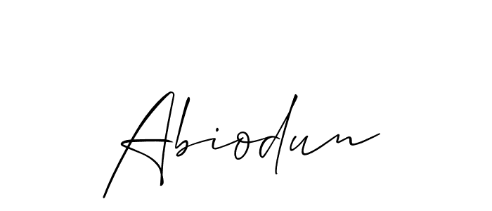 if you are searching for the best signature style for your name Abiodun. so please give up your signature search. here we have designed multiple signature styles  using Allison_Script. Abiodun signature style 2 images and pictures png