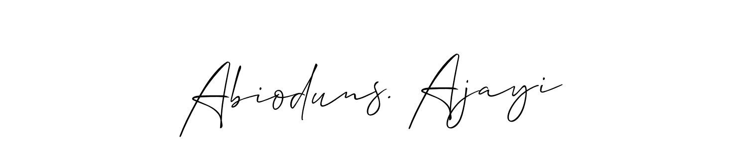 Once you've used our free online signature maker to create your best signature Allison_Script style, it's time to enjoy all of the benefits that Abioduns. Ajayi name signing documents. Abioduns. Ajayi signature style 2 images and pictures png