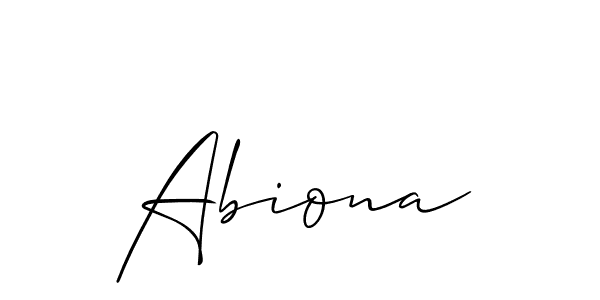 How to Draw Abiona signature style? Allison_Script is a latest design signature styles for name Abiona. Abiona signature style 2 images and pictures png