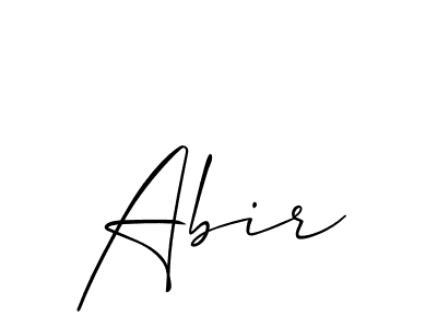 Design your own signature with our free online signature maker. With this signature software, you can create a handwritten (Allison_Script) signature for name Abir. Abir signature style 2 images and pictures png