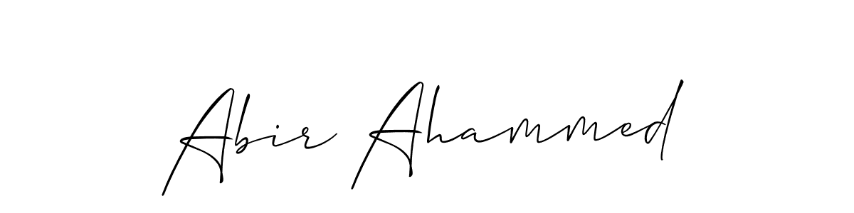 Abir Ahammed stylish signature style. Best Handwritten Sign (Allison_Script) for my name. Handwritten Signature Collection Ideas for my name Abir Ahammed. Abir Ahammed signature style 2 images and pictures png