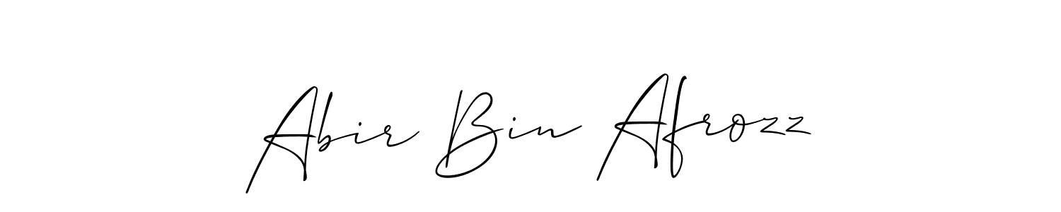 Similarly Allison_Script is the best handwritten signature design. Signature creator online .You can use it as an online autograph creator for name Abir Bin Afrozz. Abir Bin Afrozz signature style 2 images and pictures png
