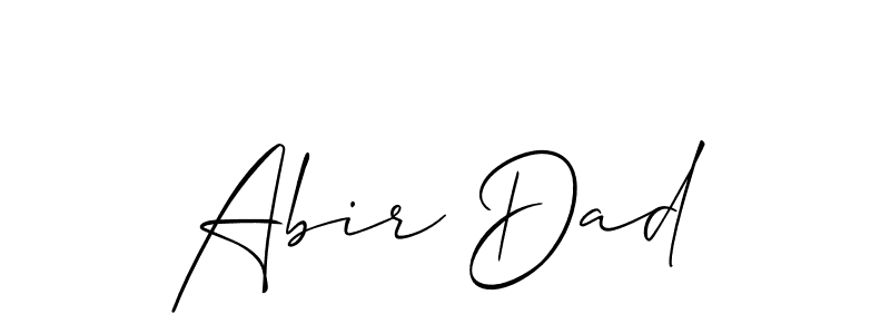 Use a signature maker to create a handwritten signature online. With this signature software, you can design (Allison_Script) your own signature for name Abir Dad. Abir Dad signature style 2 images and pictures png