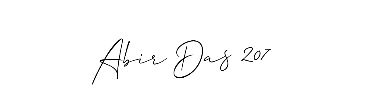 Design your own signature with our free online signature maker. With this signature software, you can create a handwritten (Allison_Script) signature for name Abir Das 207. Abir Das 207 signature style 2 images and pictures png