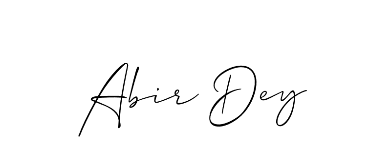 Make a beautiful signature design for name Abir Dey. With this signature (Allison_Script) style, you can create a handwritten signature for free. Abir Dey signature style 2 images and pictures png